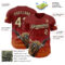 Custom Red Vegas Gold-Black David Lozeau Shot For Shot Authentic Baseball Jersey