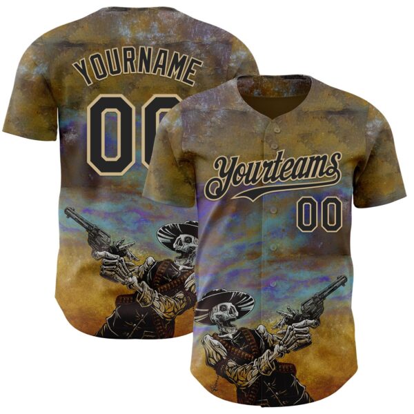 Custom Blue Black-Vegas Gold David Lozeau The Reckoning Authentic Baseball Jersey