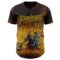 Custom Brown Black-Yellow David Lozeau Ride Free Authentic Baseball Jersey