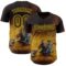 Custom Brown Black-Yellow David Lozeau Ride Free Authentic Baseball Jersey