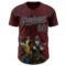 Custom Red Black-Gray David Lozeau Love In The Badlands Authentic Baseball Jersey