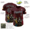 Custom Red Black-Gray David Lozeau Love In The Badlands Authentic Baseball Jersey