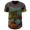 Custom Steel Gray Black Green Brown-Ice Blue David Lozeau Whisky Runner Authentic Baseball Jersey