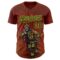 Custom Red Black-Neon Yellow David Lozeau Fighting The Flames Authentic Baseball Jersey