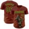 Custom Red Black-Neon Yellow David Lozeau Fighting The Flames Authentic Baseball Jersey