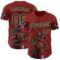 Custom Red Black-Vegas Gold David Lozeau The Spoils Of War Authentic Baseball Jersey