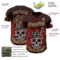 Custom Red Black-Vegas Gold David Lozeau Dia De Los Perros Authentic Baseball Jersey