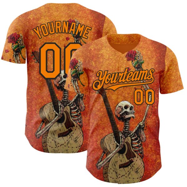 Custom Orange Bay Orange-Black David Lozeau Until The Last Note Authentic Baseball Jersey