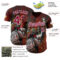 Custom Red Maroon-White David Lozeau Bottoms Up Authentic Baseball Jersey