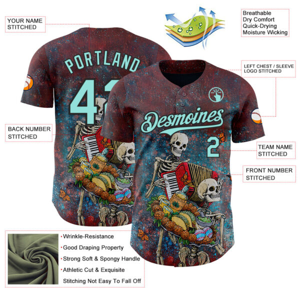 Custom Red Ice Blue-Black David Lozeau The Bounty Of Life Authentic Baseball Jersey