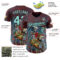 Custom Red Ice Blue-Black David Lozeau The Bounty Of Life Authentic Baseball Jersey