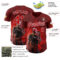 Custom Red-Silver David Lozeau Love Trust And A Revolver Authentic Baseball Jersey