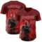 Custom Red-Silver David Lozeau Love Trust And A Revolver Authentic Baseball Jersey