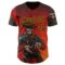 Custom Red Black-Bay Orange David Lozeau Double Barrel Authentic Baseball Jersey