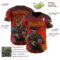 Custom Red Black-Bay Orange David Lozeau Double Barrel Authentic Baseball Jersey