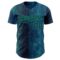Custom Blue Black-Aqua David Lozeau Diver Down Authentic Baseball Jersey