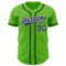Custom Aurora Green Navy-White Authentic Baseball Jersey