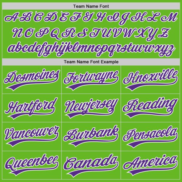 Custom Aurora Green Purple-White Authentic Baseball Jersey