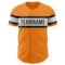 Custom Bay Orange Black-White Authentic Baseball Jersey
