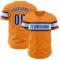 Custom Bay Orange Royal-White Authentic Baseball Jersey