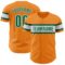Custom Bay Orange Kelly Green-White Authentic Baseball Jersey