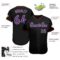 Custom Black Purple-Cream Authentic Baseball Jersey