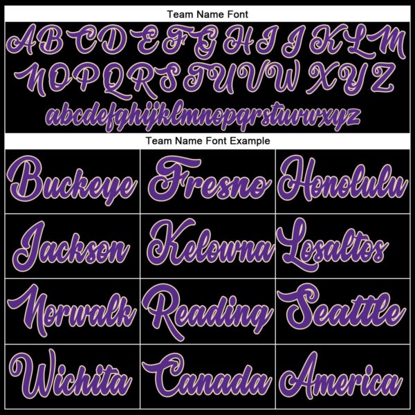 Custom Black Purple-Cream Authentic Baseball Jersey
