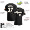 Custom Black White-Cream Authentic Baseball Jersey