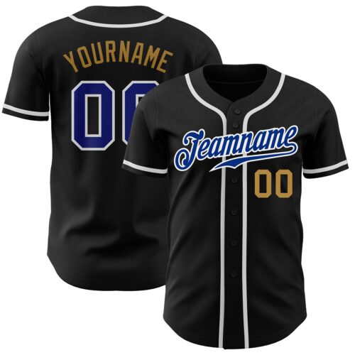 Black1143_c6fa1a44-deb1-4067-9cff-6e282506bd45 Custom Black Royal-Old Gold Authentic Baseball Jersey