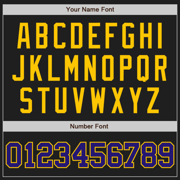 Custom Black Dark Purple-Gold Authentic Baseball Jersey