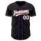 Custom Black White Old Gold-Purple Authentic Baseball Jersey