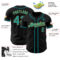 Custom Black Teal-Old Gold Authentic Baseball Jersey