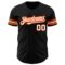 Custom Black White-Orange Authentic Baseball Jersey