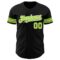 Custom Black Neon Green-White Authentic Baseball Jersey