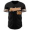Custom Black Texas Orange-White Authentic Baseball Jersey