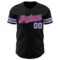Custom Black Light Blue-Pink Authentic Baseball Jersey