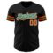 Custom Black Orange-Kelly Green Authentic Baseball Jersey
