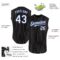 Custom Black White Pinstripe Royal Authentic Sleeveless Baseball Jersey