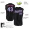 Custom Black Light Blue Pinstripe Pink Authentic Sleeveless Baseball Jersey