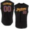 Custom Black Purple-Gold Authentic Sleeveless Baseball Jersey