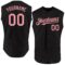 Custom Black Medium Pink Authentic Sleeveless Baseball Jersey