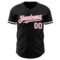Custom Black Medium Pink-White Authentic Baseball Jersey