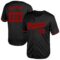 Custom Black Red Mesh Authentic Throwback Baseball Jersey