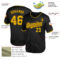 Custom Black Gold Mesh Authentic Throwback Baseball Jersey