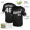 Custom Black White-Gray Mesh Authentic Throwback Baseball Jersey