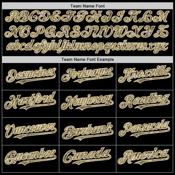 Custom Black Camo-Cream Mesh Authentic Throwback Baseball Jersey