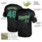 Custom Black Teal-Old Gold Mesh Authentic Throwback Baseball Jersey