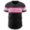 Custom Black White-Pink Authentic Baseball Jersey