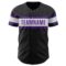 Custom Black White-Purple Authentic Baseball Jersey