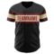 Custom Black Crimson-Cream Authentic Baseball Jersey